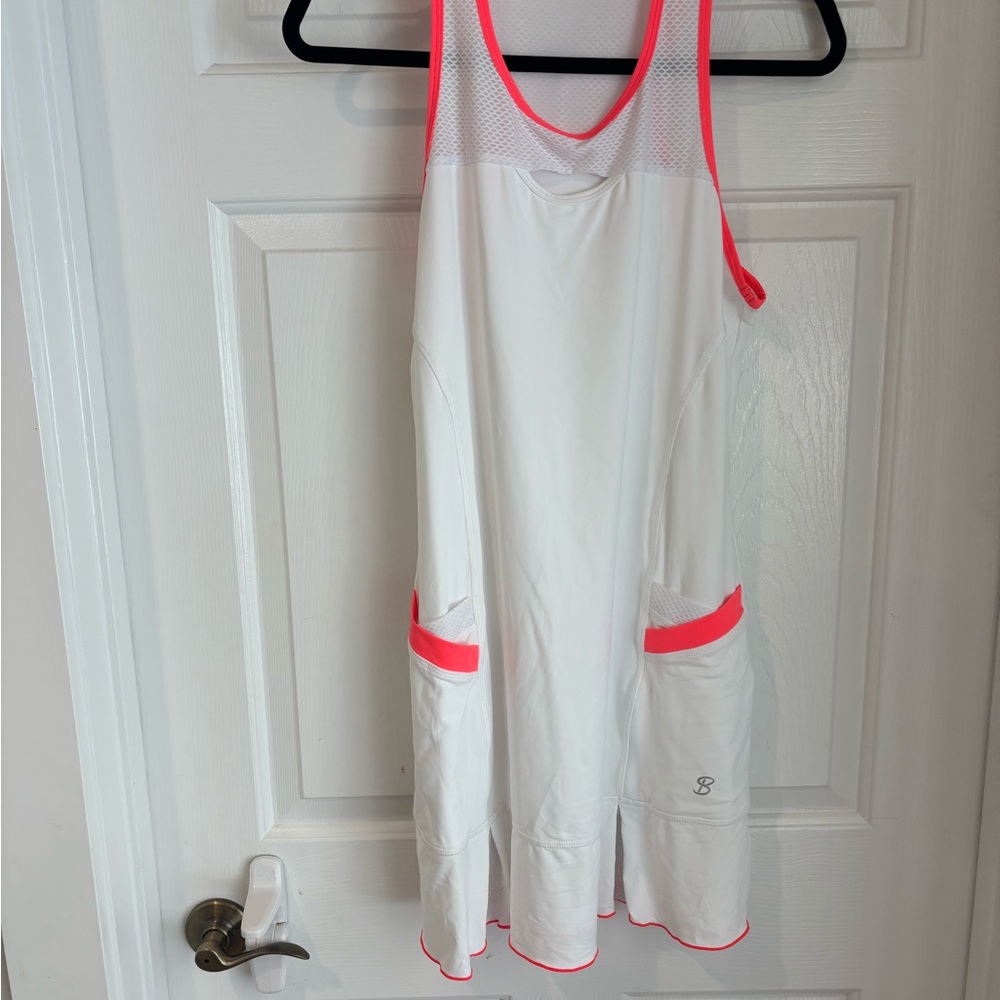 Sofibella White and with Orange Tennis Dress